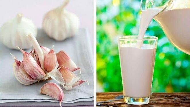 garlic and milk to eliminate worms